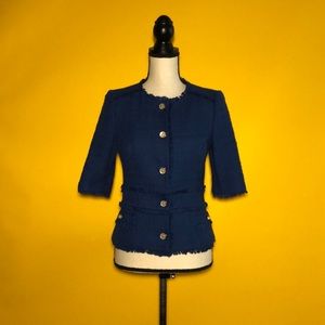 🆕 BROOKS BROTHERS short sleeve blue tweed blazer